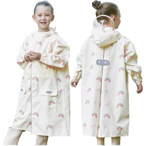 Toddler Kids Raincoat Boys Girls Rain Jacket Waterproof Rain Poncho Reusable Outwear Rainwear Rain Suit