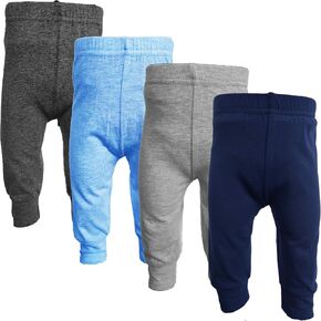 123 Bear Infant and Toddler Soft Cotton Spandex Boys and Girls Pants Multipacks