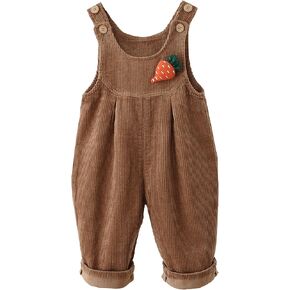 Happy Cherry Toddler Boy Girls Corduroy Overalls Toddler Bib Pants Infant Baby Suspender Jumpsuit Romper