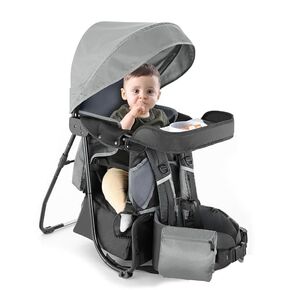 besrey Baby Backpack Carrier, Toddler Hiking Backpack with Removable Toddlers Dining Tray, Foldable Frame Lightweight Large Capacity, Adjustable Straps&Waist Belt Child Carrier for Hiking