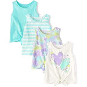 The Children's Place Baby Girls' and Toddler Tie Front Tank Tops