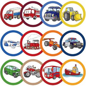 Chinco 120 Pcs Boys Potty Training Targets Boys Potty Targets Aids Flushable Pee Training Chart for Toddlers Use(Cars Styles)