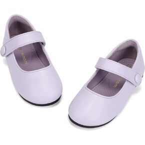 Hehainom Toddler Girl Dress Shoes Mary Jane Ballerina Ballet Flats for Girls Flower Girl Little Kids Wedding Party School Shoes