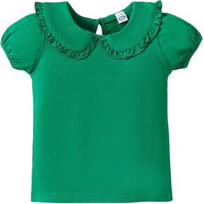 Magic Park 12m-5t Baby Girl Mort Sleeve T-Shirt Toddler Blouse Bluse Kid Solid Color Tee Tops Tops Holiday Holday