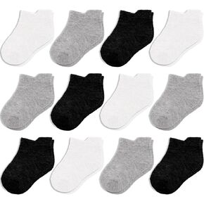 Cozyway Baby & Toddler Socks Socks Comfy Cotton Socks for Girls and Boys No Show Infant - 12 Pack