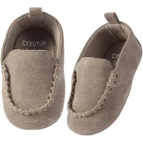 Soft Sole Baby Loafers Boys Girls Suede Leather First Walking Shoes Infant Baby Dress shoes 3-18 Months