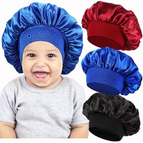 3 Pcs Baby Bonnets for Sleeping,Infant Sleep Cap Hair Bonnet for Baby Girls,Boys,Toddler