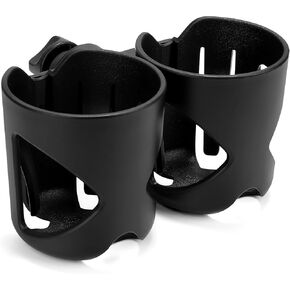 Accmor Stroller Cup Holder, Universal Cup Holder, 360° Rotatable Large Caliber Designed Bottle Cage for Bike, Stroller, Wheelchair, Walker, Scooter, Black