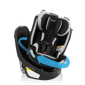 Evenflo Revolve360 Slim 2-in-1 Rotational Car Seat with Quick Clean Cover (Salem Black)