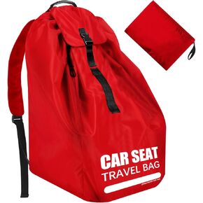 Car Seat Travel Bag for Airplane, Large Car Seat Bags for Air Travel with Padded Straps, Gate Check Storage Bag/Backpack for Car Seat Airport, Carseat Cover Travel - Baby Travel Essential for Flying