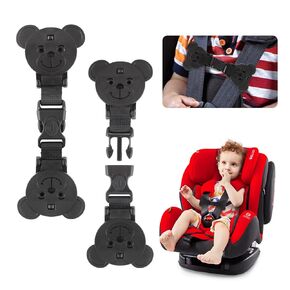 Lock Strap Anti Escape, Bear-Shaped Baby Harness Chest Clip Safety Clip, Prevent Children/Kids Taking Their Arms Out of Child High Chairs/Strollers/Baby Reins(2 Pack)
