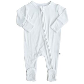 Caden Lane Zippered Baby Footie Pajamas, Soft Onesie Bodysuit with Feet & Double Zipper for Easy Diaper Change, Infant, and Toddler Footed One-Piece Jumpsuit, Blushing Blooms, 0-3 Months