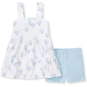 Burt's Bees Baby baby-girls Top and Pant Set, Sleeveless Tunic and Leggings Bundle, 100% Organic Cotton