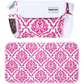 Roogo Convertible Diaper Bag with Car Seat & Stroller Attachment, Built-In Bottle Holder, Included Changing Pad