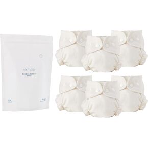 Esembly Bundle: Cloth Diaper Laundry Detergent Refill Bag 6lbs and Cloth Diaper Inners 6-Pack, Size 2 (18-35lbs)