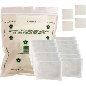 Green Piece® Diaper Pail Diedorizer - متوافق مع الجني حفاضات - الفحم المنشط المصنوع من قطعة خضراء (حزمة 4 زائد + مجانية)