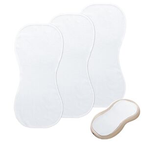 3 Pack Changing Pad Liner Compatible with Keekaroo Peanut Changer, Reusable Changing Pads Cover, Soft and Warm, Non-Slip Design, Machine Washable, Ideal for Changing Diaper Needs, White