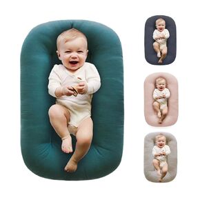 Baby Lounger for Newborn Pillow,Baby Nest Pillow Co-Sleeping for Baby in Bed,Newborn Lounger for Boys & Girls 0-12 Months(Peacock Green)