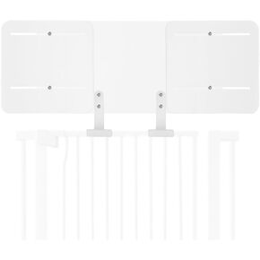Lumizone Pet Gate Height Extension Kit Height: 13.4" Adjustable Width: 23.6"–41.3" Sliding Design Non-Oppressive Feel Prevents Cats from Jumping (White, 23.6"–41.3"/60-105cm)