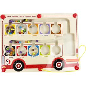 Easter Basket Stuffers for Toddler, Magnetic Color & Number Maze - Montessori Toys Travel Toys for Toddler Color Sorting, Counting Puzzle Board (Dinosaur Eggs - Small Size)