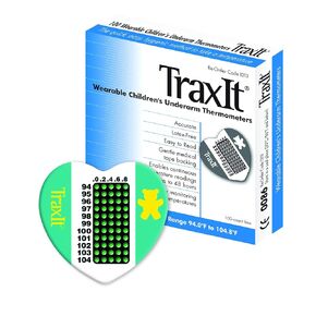 Smart Children’s Axillary Thermometer, Continuous Read, Single-Use Pediatric Thermometers for Kids, Newborn Babies, Toddlers, Infants, Accurate, Disposable Fever Temperature Strips, 12 Pack