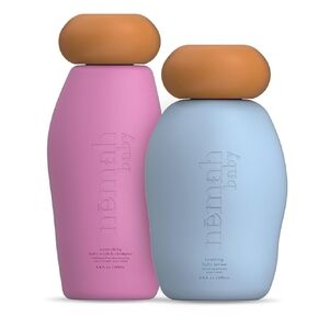 Nemah - Baby Bath Bundle with Soothing 2-in-1 Baby Shampoo & Baby Wash and Calming Body Lotion, a Body Moisturizer for Babies, Toddlers & More, Made with Plant-Derived Ingredients, Vegan & Gluten-Free