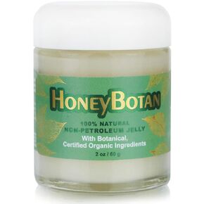 HoneyBotan - 100% Natural Skin Balm with Organic Ingredients - Petroleum Jelly Alternative for Lips, Hands, Baby Care, Makeup Remover, and More (2 Ounce)