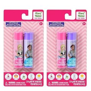 Lip Balm with Flavors Blue Blueberry and Pink Cotton Candy - 2 Pack