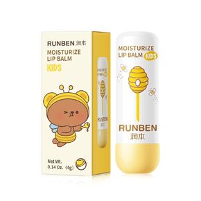 RUNBEN Kids Lip Balm Moisturizing Baby Lip Balm Gentle & Safe Lip Care for Toddler Chapped Lips, Easter Gifts for Kids (0.14 oz)