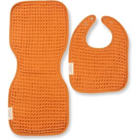 Bella Tunno Baby Bibs and Burp Cloths Set – Reversible Drool Bibs and Soft Absorbent Newborn Burp Cloths, Oeko-TEX Certified (Orchid)