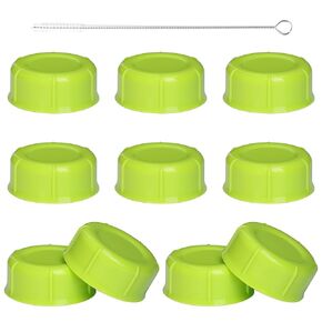 10 pcs Travel Bottle Caps for Dr Brown Narrow Bottle, Bottle Lids Replacement with Sealing Gasket (Green)