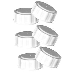 6PCS Baby Bottle Solid Lid Screw Lids Aka Travel Caps Compatible with Avent Bottle Spectra Cimilre Bottle Sealing Ring and Sealing Disc(White)
