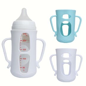 For Pigeon Glass Baby Bottle Silicone Holder, compatible with 5.4 oz, designed exclusively for glass baby bottles. (5.04oz)2pcs