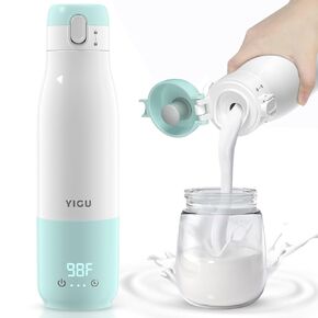 Portable Bottle Warmer 12oz Large Capacity 55W Power, Fast Heating for Breast Milk, Formula, and Milk, Suitable for Baby Outdoor, Airplane, and Car Travel Bottle Warmer