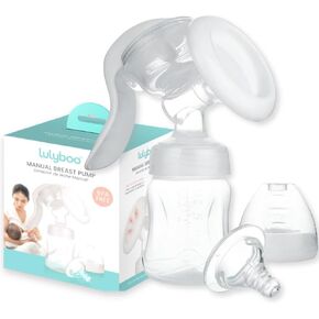 Lulyboo Manual Breast Pump for Breastfeeding with Flex Shield Single Hand for More Comfort and Expressing More Milk