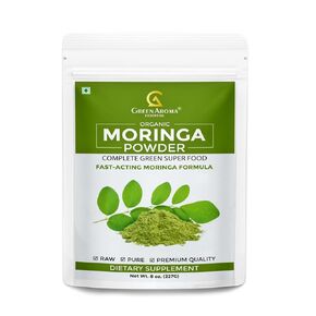 Moringa Powder Oleifera Leaf, Extra-Fine Quality, Dried Drumstick Tree Leaves, Perfect for Morning Tea, Smoothies & Recipes. 8 oz. Made with Premium Quality Moringa Oleifera Leaf 227gm
