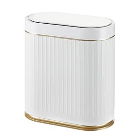 Bathroom Sensor Trash Can with Automatic Lid 2 Gallon Smart Garbage Can, 7.5 Liter Slim Small Trash Bin, Motion Sensor Waterproof Wastebasket for Office, Bedroom, Bathroom and Kitchen