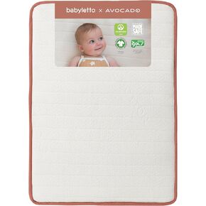 babyletto Avocado Baby Crib Mattress - GOTS, Made Safe, GREENGUARD Gold Certified - Dual Sided Infant & Toddler Mattress - Flippable & Breathable - ‎52 x 28.25 x 5.5 Inches for Standard Size Crib