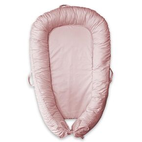 Baby Lounger Nest | Super Soft 100% Cotton Cover | Lightweight & Portable | Newborn to 24 Months | Machine Washable | Tummy Time | Diaper Changes (Baby Pink)