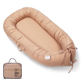 EAQ Baby Lounger, Snuggle Me Lounger, Portable Baby Nest Breathable & Soft, 100% Cotton Baby Lounger Pillow, Safe Baby Bassinet for Co-Sleeping, Nursery, Travel, Playtime