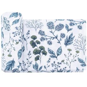 LifeTree Baby Swaddle Blanket, 70% Viscose from Bamboo and 30% Cotton Muslin Swaddles Blankets Boys Girls, Sea Turtle Swaddling Blanket Neutral for Newborn, Super Soft Large 47" x 47"