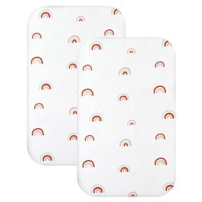 Bassinet Sheet Set 2 pack Fitted Bassinet Sheets for Baby Boy, Universal Microfiber Soft Cradle Sheets for Oval Rectangle and Hourglass Bassinet Mattress, Grey and Navy
