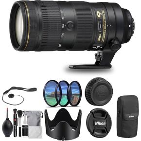 Nikon-AF-S Nikkor 70-200mm f/2.8g Ed VR II Telephoto Zoom Lens (2185) + Filter Kit + Cap Keeper + Cleaning Kit (متجددة)