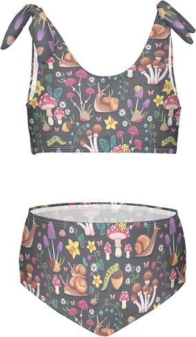 Girls Tankini Swimsuit 2 Piece Pink Unicorn Donuts Summer Beach Bikini Bathing Suit 3T in Saudi Arabia