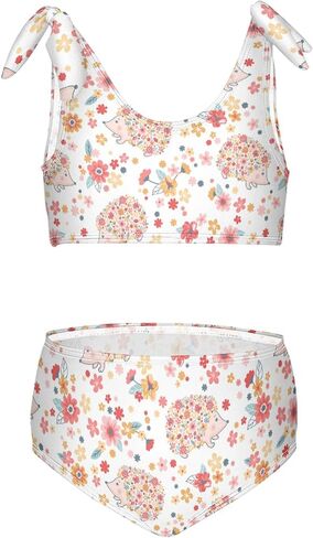 Girls Tankini Swimsuit 2 Piece Pink Unicorn Donuts Summer Beach Bikini Bathing Suit 3T in Saudi Arabia