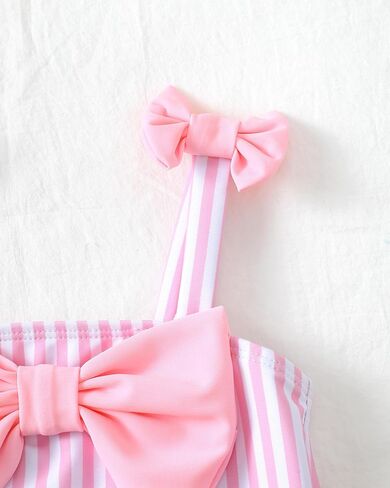 Renotemy Baby Girl Swimsuit Infant Bathing Suit Swimwear Sleeveless Bikini Tankini Toddler Girl One-Piece Swimsuit with Hat in Saudi Arabia