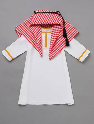 IBTOM CASTLE Newborn Baby Boys Abaya Muslim Robe Saudi Long Sleeve Kaftan Turban Arabic Dubai Eid Ramadan Outfits in Saudi Arabia
