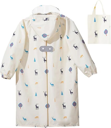 Toddler Kids Raincoat Boys Girls Rain Jacket Waterproof Rain Poncho Reusable Outwear Rainwear Rain Suit in Kuwait