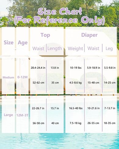 babygoal Baby Girl Swimsuits with Reusable Swim Diaper 2-Piece, Tankini Bathing Suit Swimwear for Infant and Toddler in Kuwait