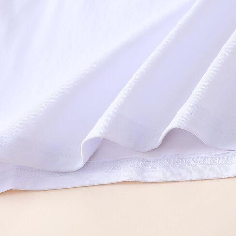 Toddler Cotton Comfortable Soft Round Neck Ruffle Sleeve Top Girls Summer Clothing in Kuwait